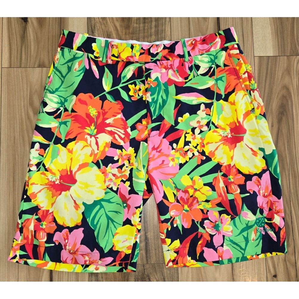 RLX Ralph Lauren Ko Olina Shorts Mens‎ Tropical Size 32 Polyester Vivid Colors
